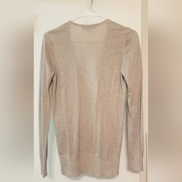 Ann Taylor Loft Shimmering Gold Zipper Cardigan XS - Picture 3 of 7